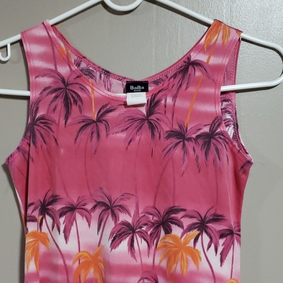 BaBa Hawaii Girls Palm Tree Dress Sz 10 - Picture 4 of 6
